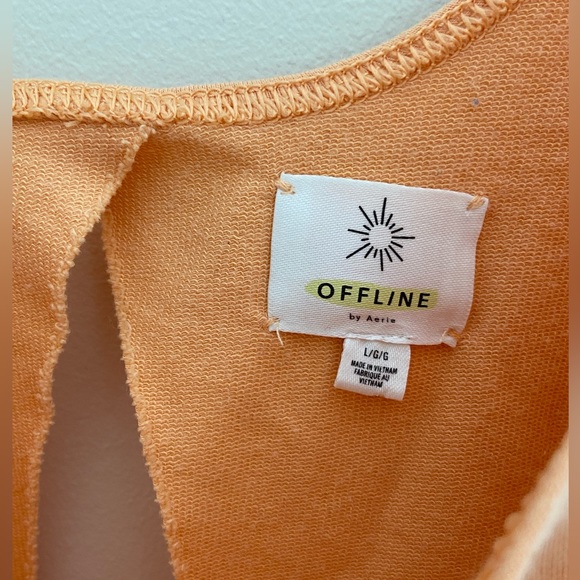 Offline by Aerie Cropped Tie Back Tank Top - Picture 2 of 4